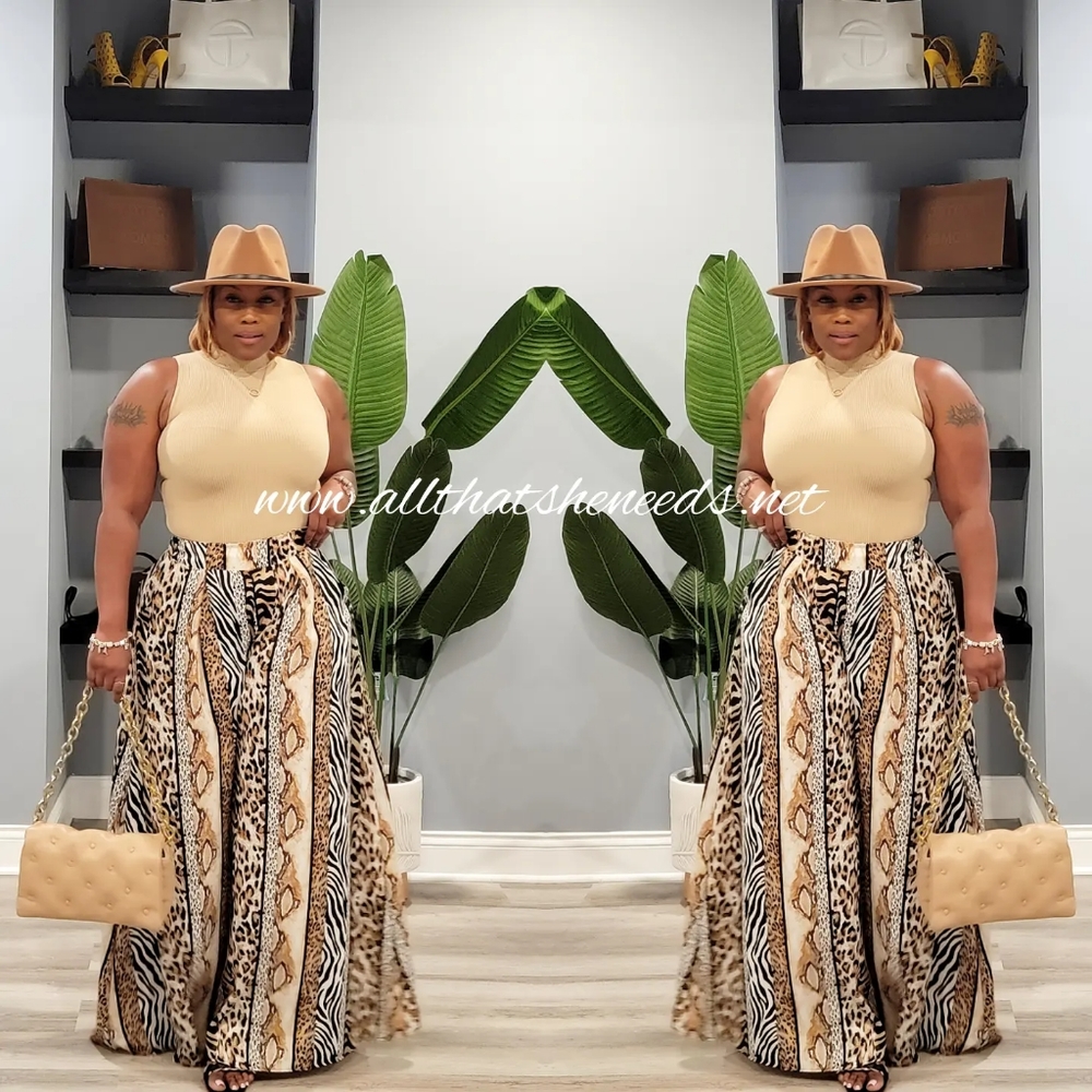 Jungle Fever Wide Leg Pants